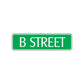 B Street Name Letter Road Aluminum Metal Novelty Street Plate Sign Wall Gift Decor