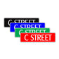 C Street Name Letter Road Aluminum Metal Novelty Street Plate Sign Wall Gift Decor