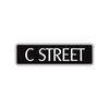 C Street Name Letter Road Aluminum Metal Novelty Street Plate Sign Wall Gift Decor