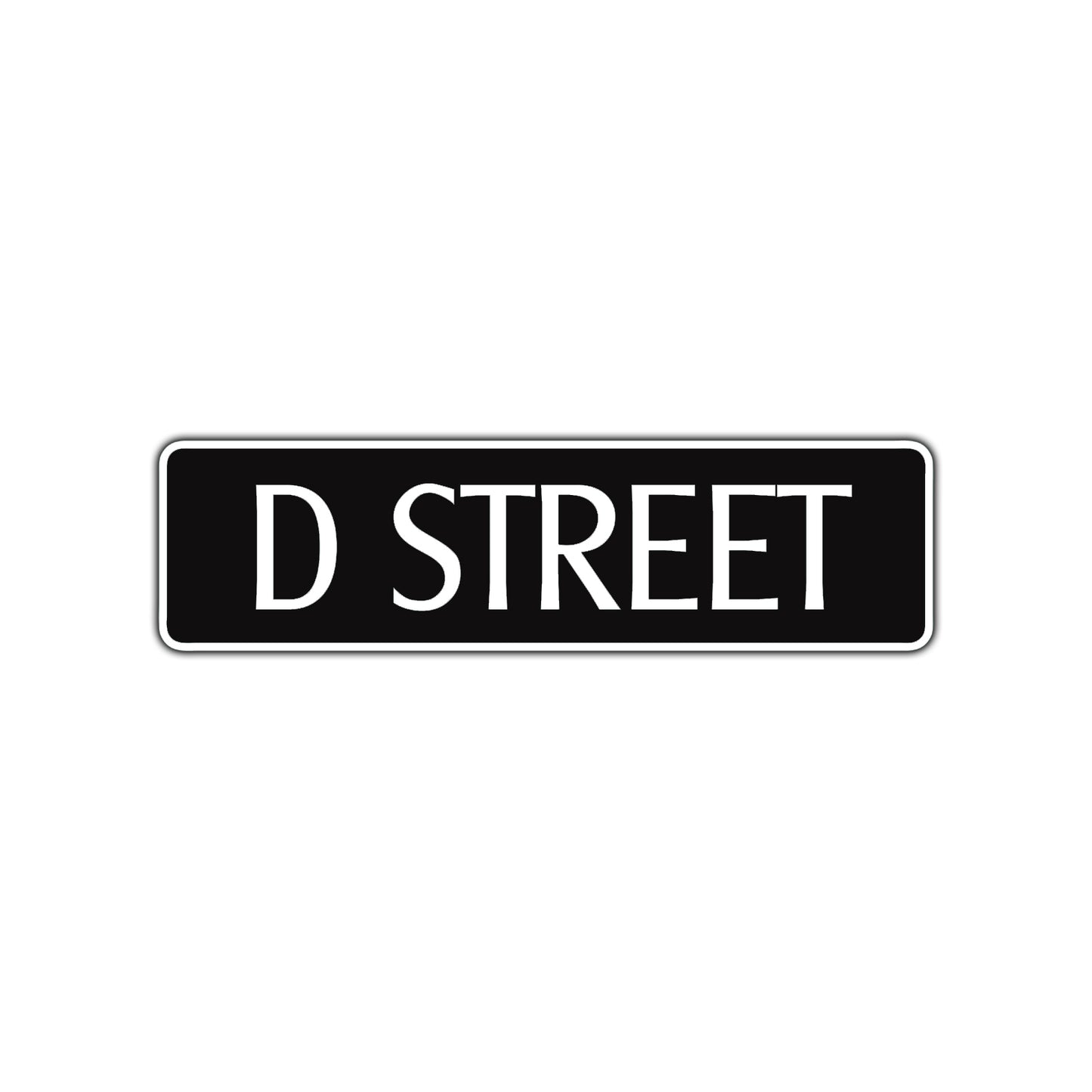 D Street Name Letter Road Aluminum Metal Novelty Street Plate Sign Wall Gift Decor