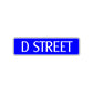 D Street Name Letter Road Aluminum Metal Novelty Street Plate Sign Wall Gift Decor