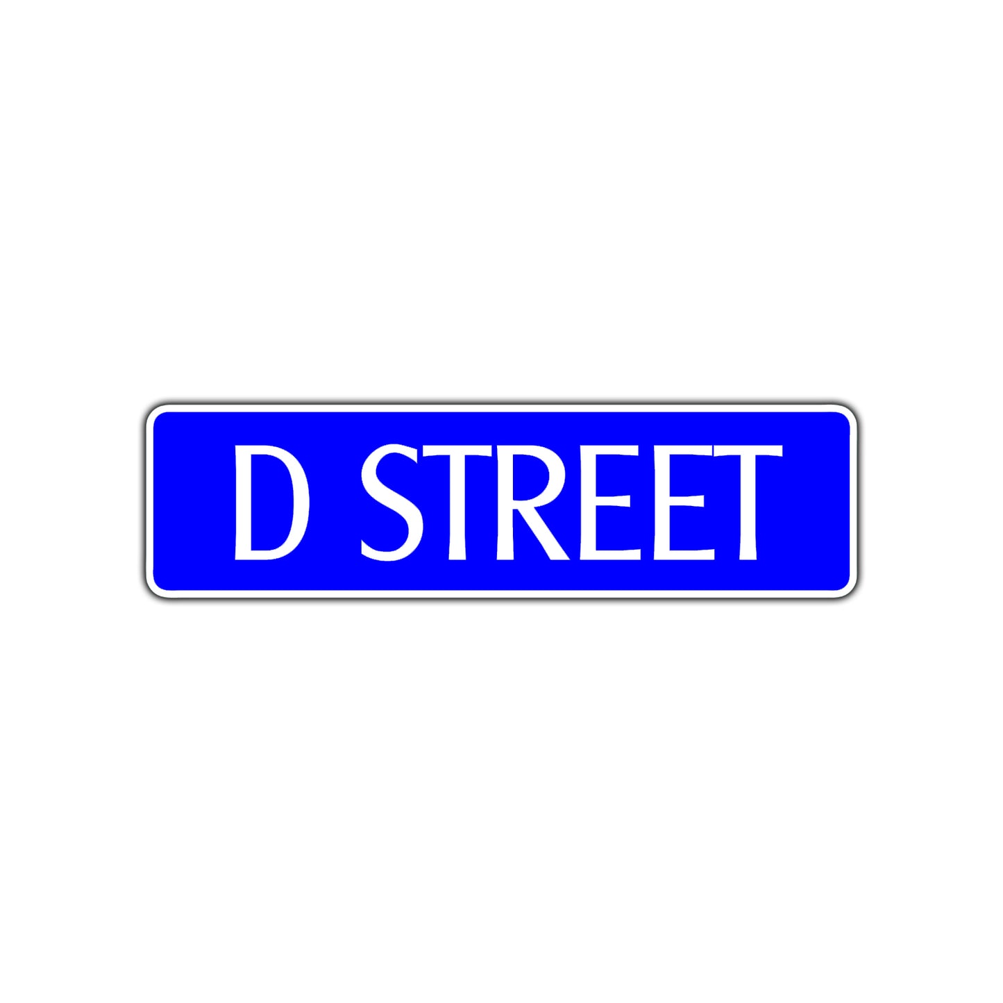 D Street Name Letter Road Aluminum Metal Novelty Street Plate Sign Wall Gift Decor