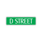 D Street Name Letter Road Aluminum Metal Novelty Street Plate Sign Wall Gift Decor