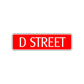 D Street Name Letter Road Aluminum Metal Novelty Street Plate Sign Wall Gift Decor