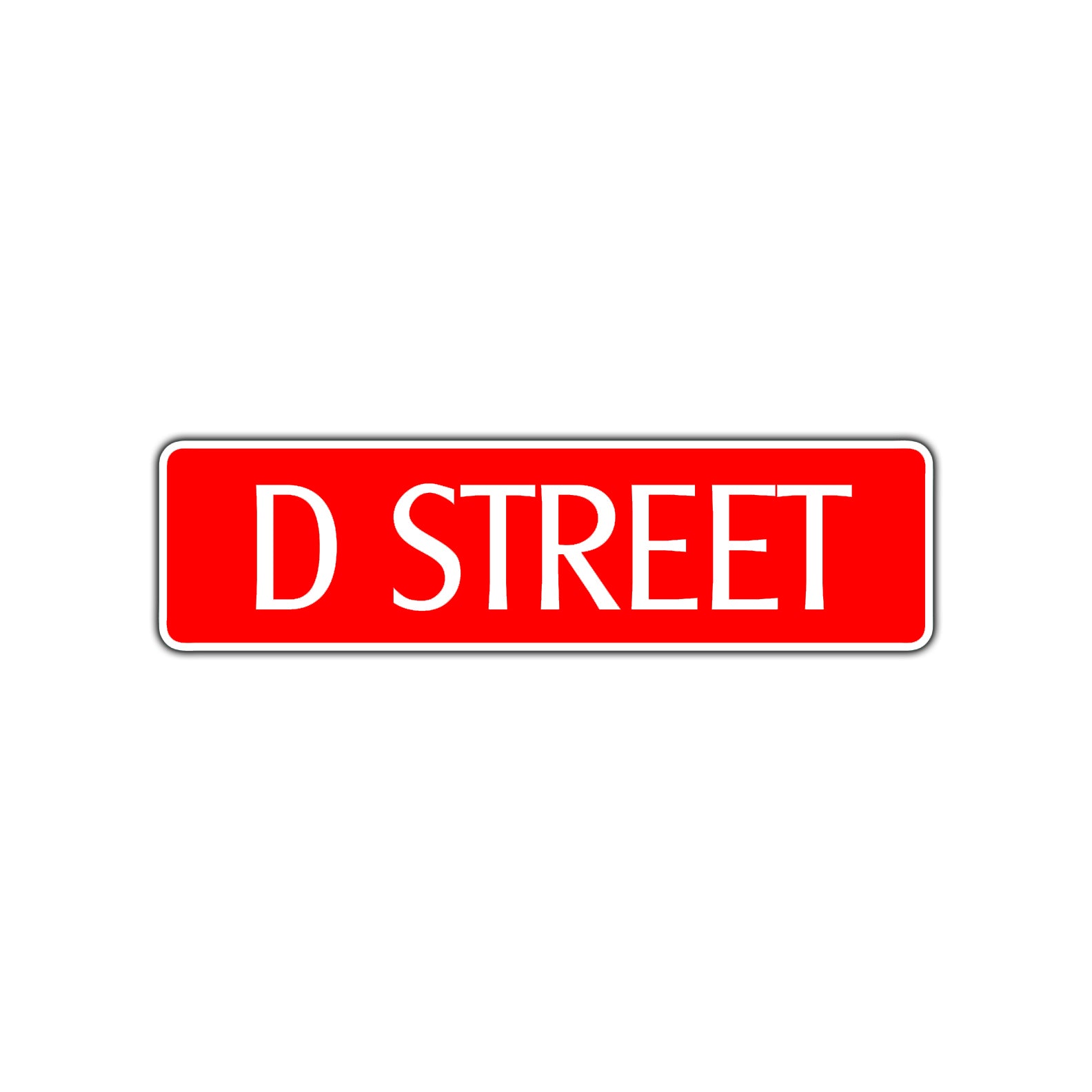 D Street Name Letter Road Aluminum Metal Novelty Street Plate Sign Wall Gift Decor