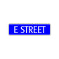 E Street Name Letter Road Aluminum Metal Novelty Street Plate Sign Wall Gift Decor