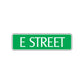 E Street Name Letter Road Aluminum Metal Novelty Street Plate Sign Wall Gift Decor