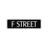 F Street Name Letter Road Aluminum Metal Novelty Street Plate Sign Wall Gift Decor