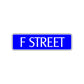F Street Name Letter Road Aluminum Metal Novelty Street Plate Sign Wall Gift Decor