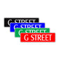 G Street Name Letter Road Aluminum Metal Novelty Street Plate Sign Wall Gift Decor
