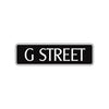 G Street Name Letter Road Aluminum Metal Novelty Street Plate Sign Wall Gift Decor