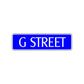 G Street Name Letter Road Aluminum Metal Novelty Street Plate Sign Wall Gift Decor