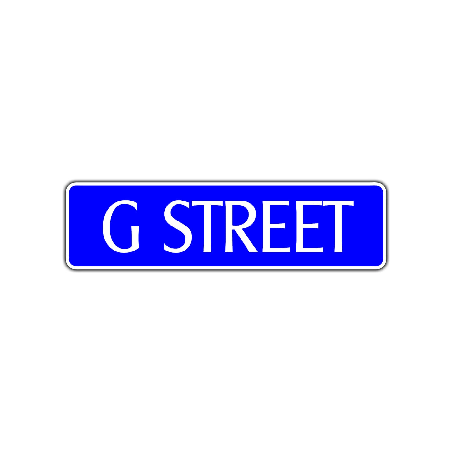G Street Name Letter Road Aluminum Metal Novelty Street Plate Sign Wall Gift Decor