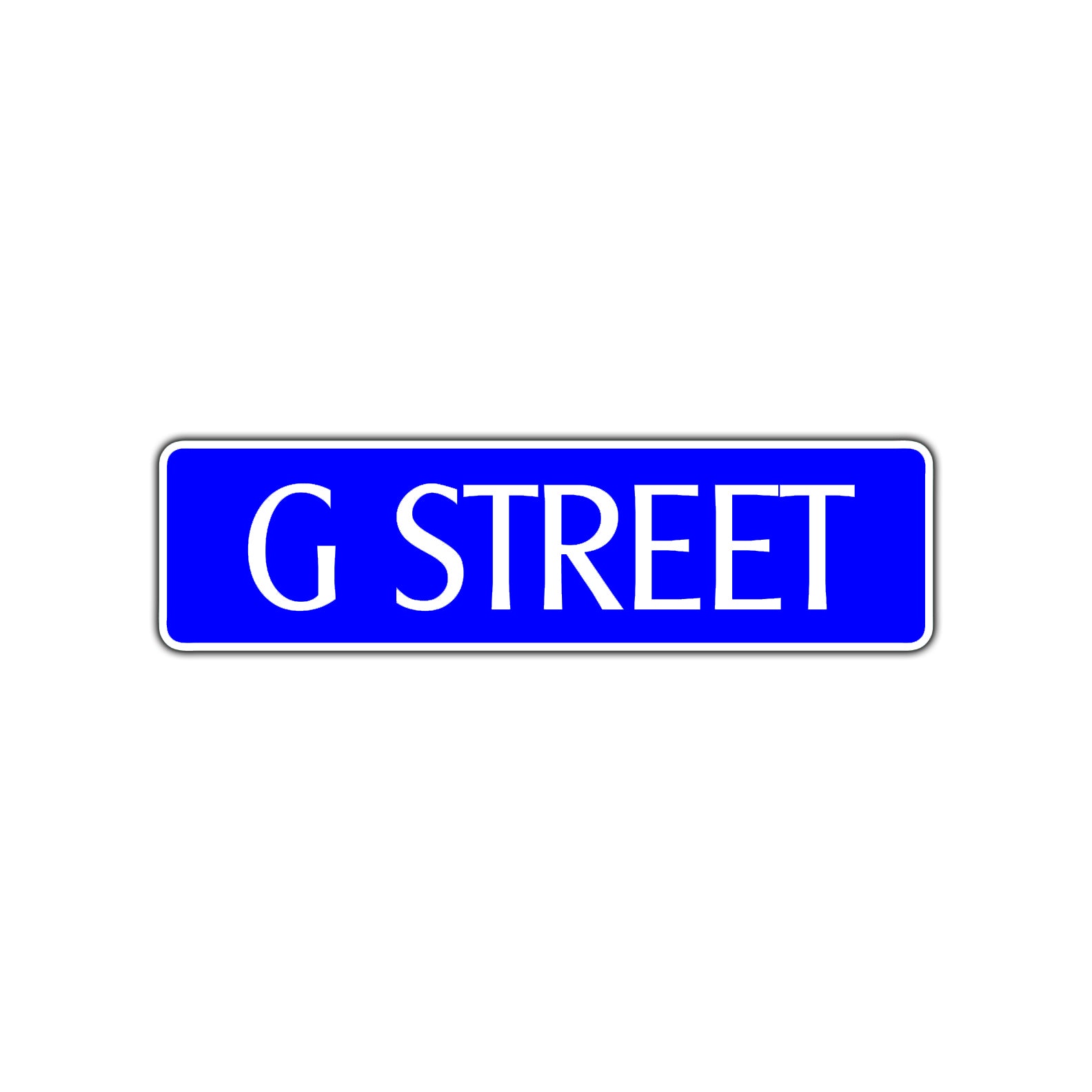 G Street Name Letter Road Aluminum Metal Novelty Street Plate Sign Wall Gift Decor
