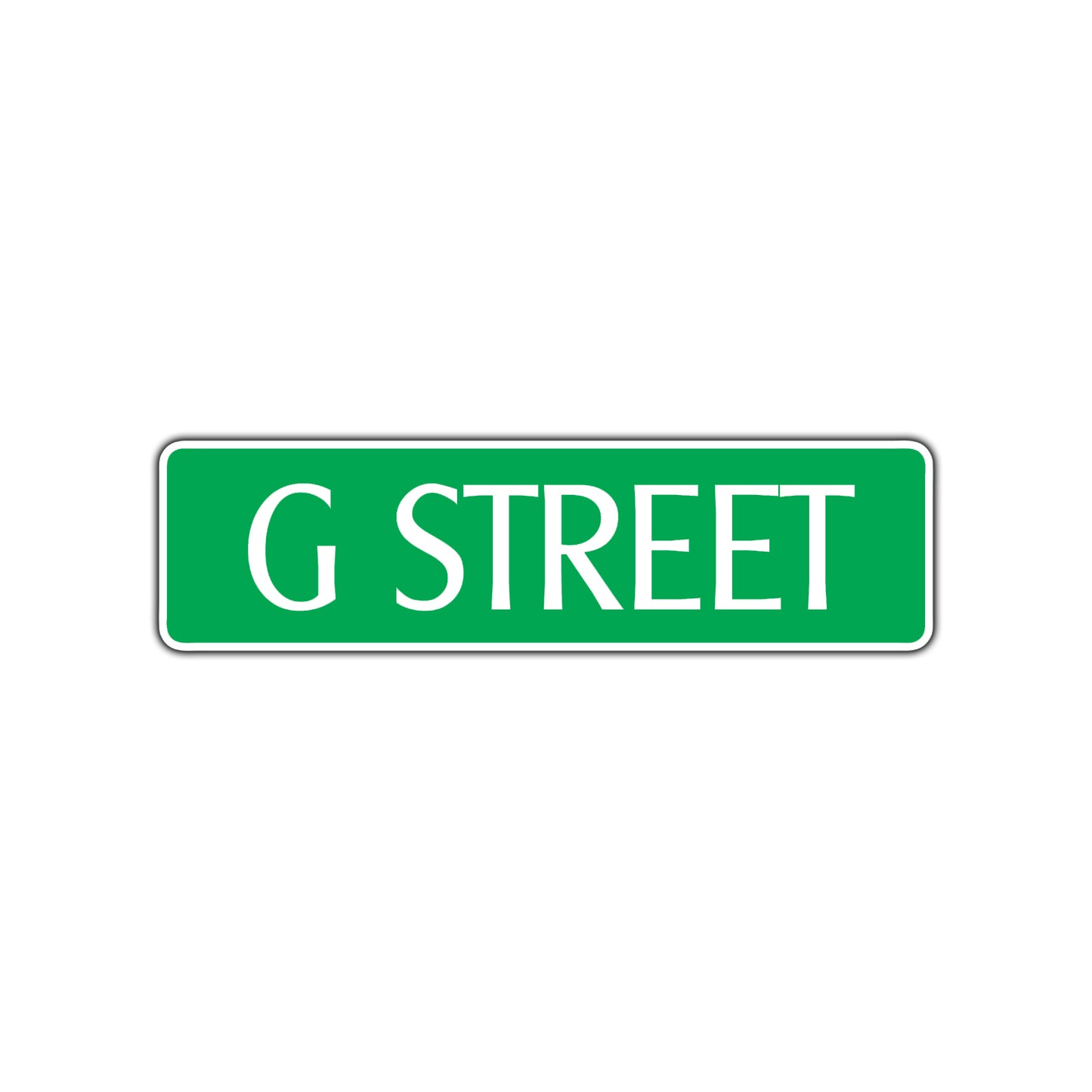G Street Name Letter Road Aluminum Metal Novelty Street Plate Sign Wall Gift Decor