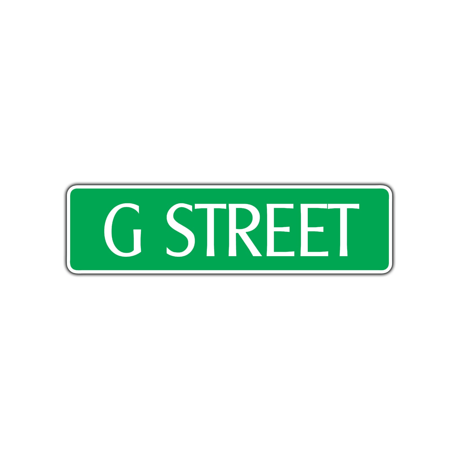 G Street Name Letter Road Aluminum Metal Novelty Street Plate Sign Wall Gift Decor