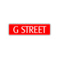 G Street Name Letter Road Aluminum Metal Novelty Street Plate Sign Wall Gift Decor