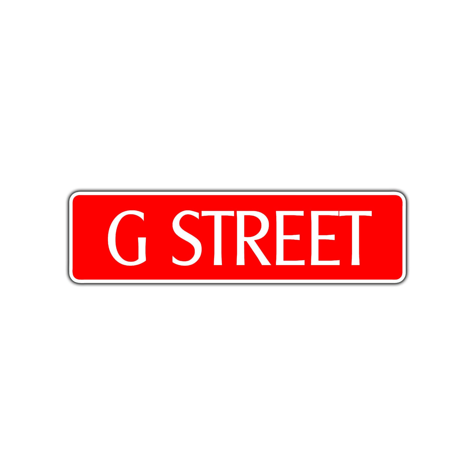 G Street Name Letter Road Aluminum Metal Novelty Street Plate Sign Wall Gift Decor