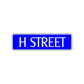 H Street Name Letter Road Aluminum Metal Novelty Street Plate Sign Wall Gift Decor