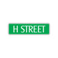 H Street Name Letter Road Aluminum Metal Novelty Street Plate Sign Wall Gift Decor