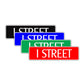 I Street Name Letter Road Aluminum Metal Novelty Street Plate Sign Wall Gift Decor