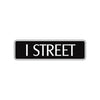 I Street Name Letter Road Aluminum Metal Novelty Street Plate Sign Wall Gift Decor