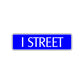 I Street Name Letter Road Aluminum Metal Novelty Street Plate Sign Wall Gift Decor