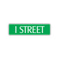 I Street Name Letter Road Aluminum Metal Novelty Street Plate Sign Wall Gift Decor