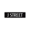 J Street Name Letter Road Aluminum Metal Novelty Street Plate Sign Wall Gift Decor