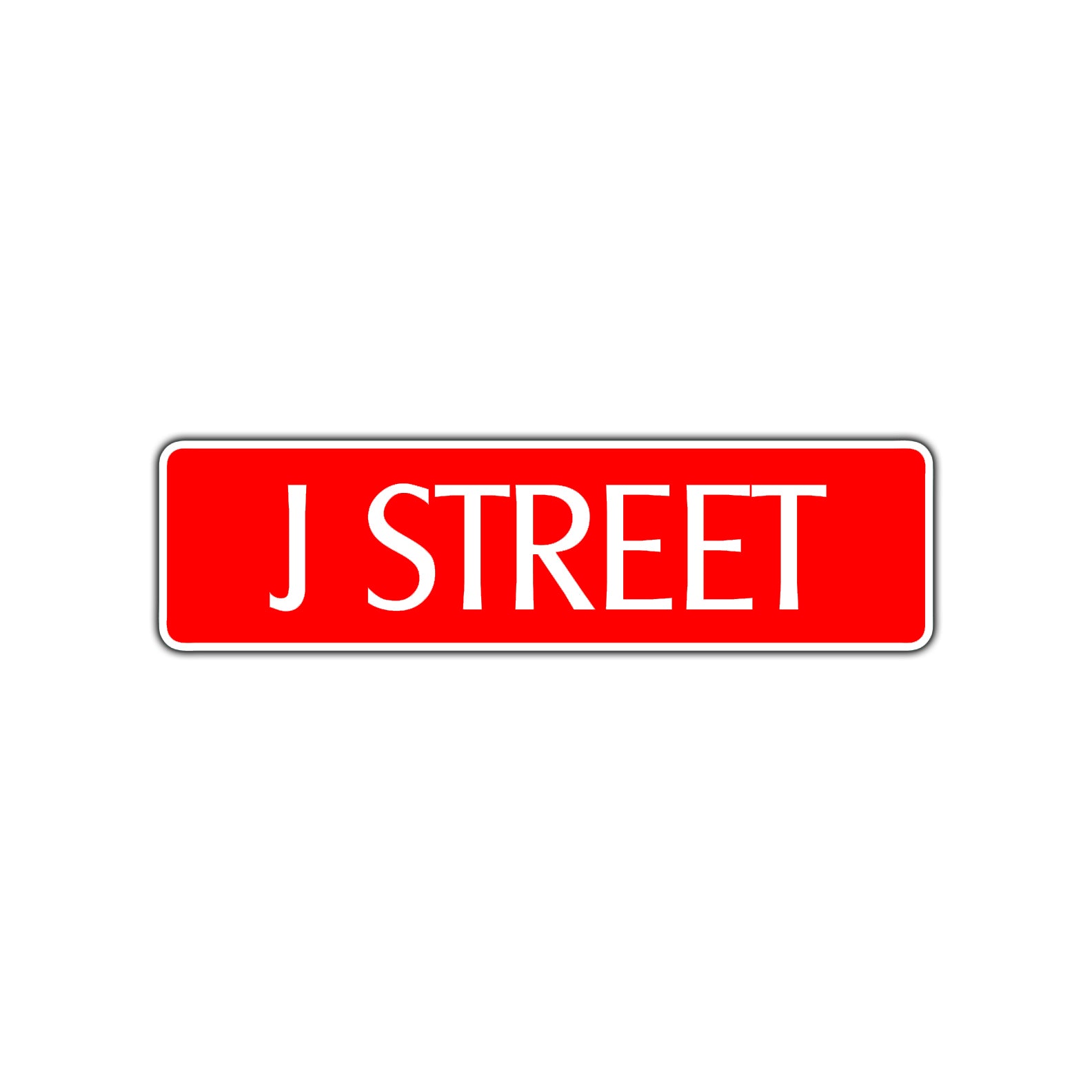 J Street Name Letter Road Aluminum Metal Novelty Street Plate Sign Wall Gift Decor