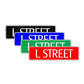 L Street Name Letter Road Aluminum Metal Novelty Street Plate Sign Wall Gift Decor