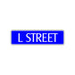 L Street Name Letter Road Aluminum Metal Novelty Street Plate Sign Wall Gift Decor