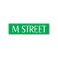 M Street Name Letter Road Aluminum Metal Novelty Street Plate Sign Wall Gift Decor