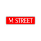M Street Name Letter Road Aluminum Metal Novelty Street Plate Sign Wall Gift Decor