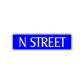 N Street Name Letter Road Aluminum Metal Novelty Street Plate Sign Wall Gift Decor