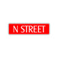 N Street Name Letter Road Aluminum Metal Novelty Street Plate Sign Wall Gift Decor