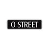 O Street Name Letter Road Aluminum Metal Novelty Street Plate Sign Wall Gift Decor