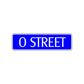 O Street Name Letter Road Aluminum Metal Novelty Street Plate Sign Wall Gift Decor