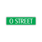 O Street Name Letter Road Aluminum Metal Novelty Street Plate Sign Wall Gift Decor