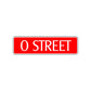O Street Name Letter Road Aluminum Metal Novelty Street Plate Sign Wall Gift Decor