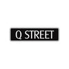 Q Street Name Letter Road Aluminum Metal Novelty Street Plate Sign Wall Gift Decor