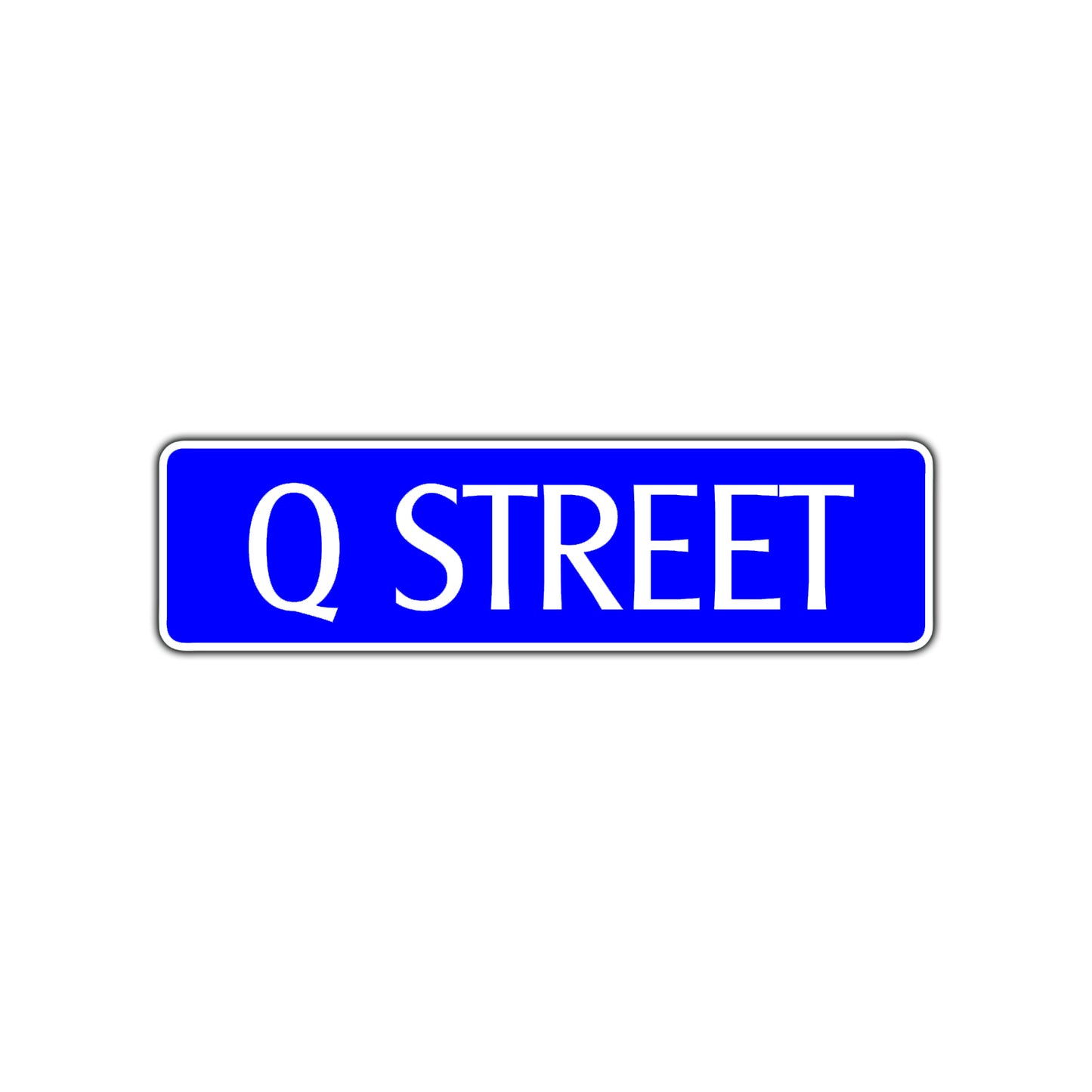 Q Street Name Letter Road Aluminum Metal Novelty Street Plate Sign Wall Gift Decor