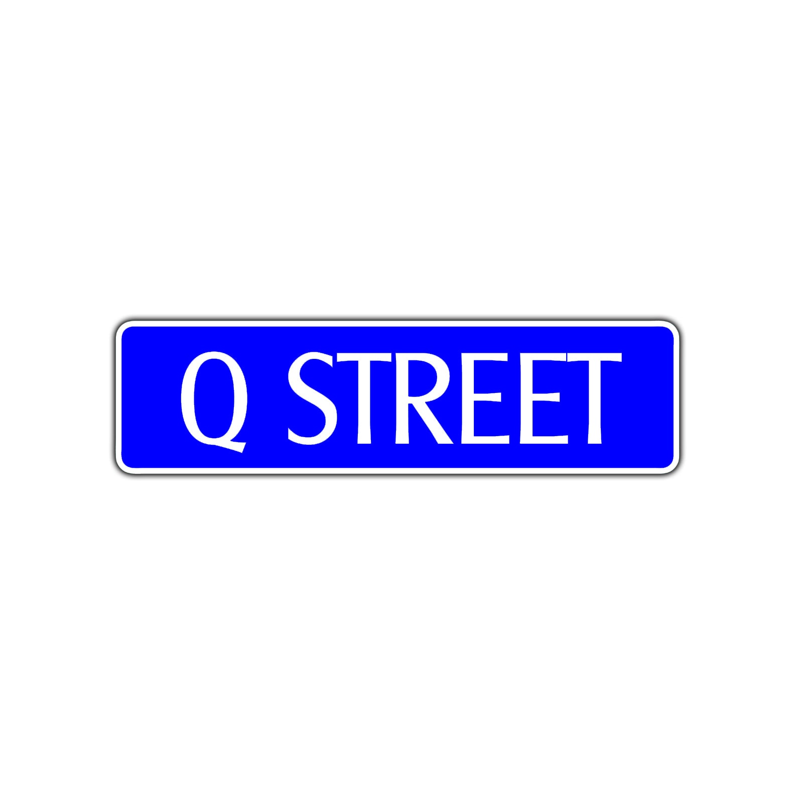 Q Street Name Letter Road Aluminum Metal Novelty Street Plate Sign Wall Gift Decor