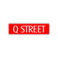 Q Street Name Letter Road Aluminum Metal Novelty Street Plate Sign Wall Gift Decor