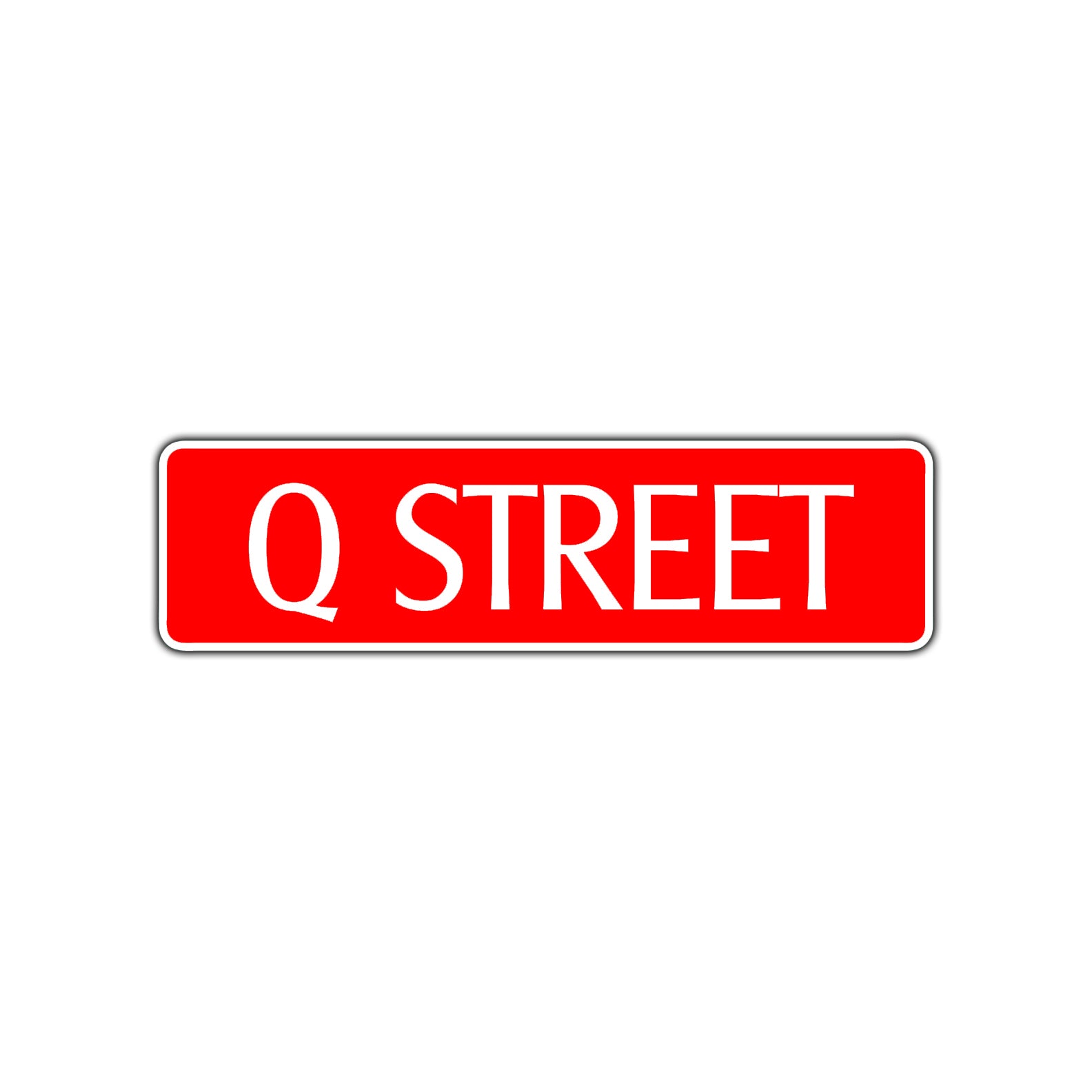 Q Street Name Letter Road Aluminum Metal Novelty Street Plate Sign Wall Gift Decor