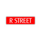 R Street Name Letter Road Aluminum Metal Novelty Street Plate Sign Wall Gift Decor