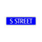 S Street Name Letter Road Aluminum Metal Novelty Street Plate Sign Wall Gift Decor