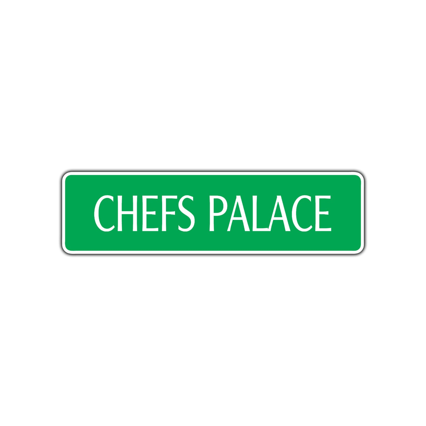 Chefs Palace Appreciation Road Aluminum Metal Novelty Street Plate Sign Wall Gift Decor