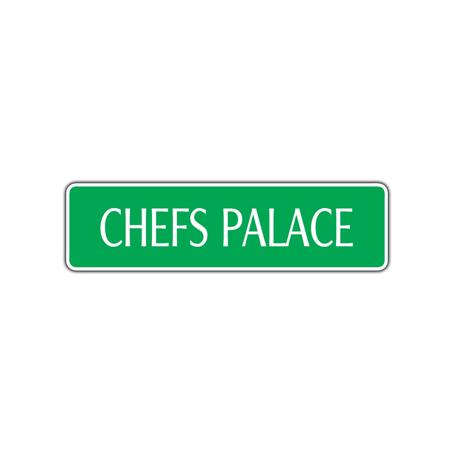 Chefs Palace Appreciation Road Aluminum Metal Novelty Street Plate Sign Wall Gift Decor