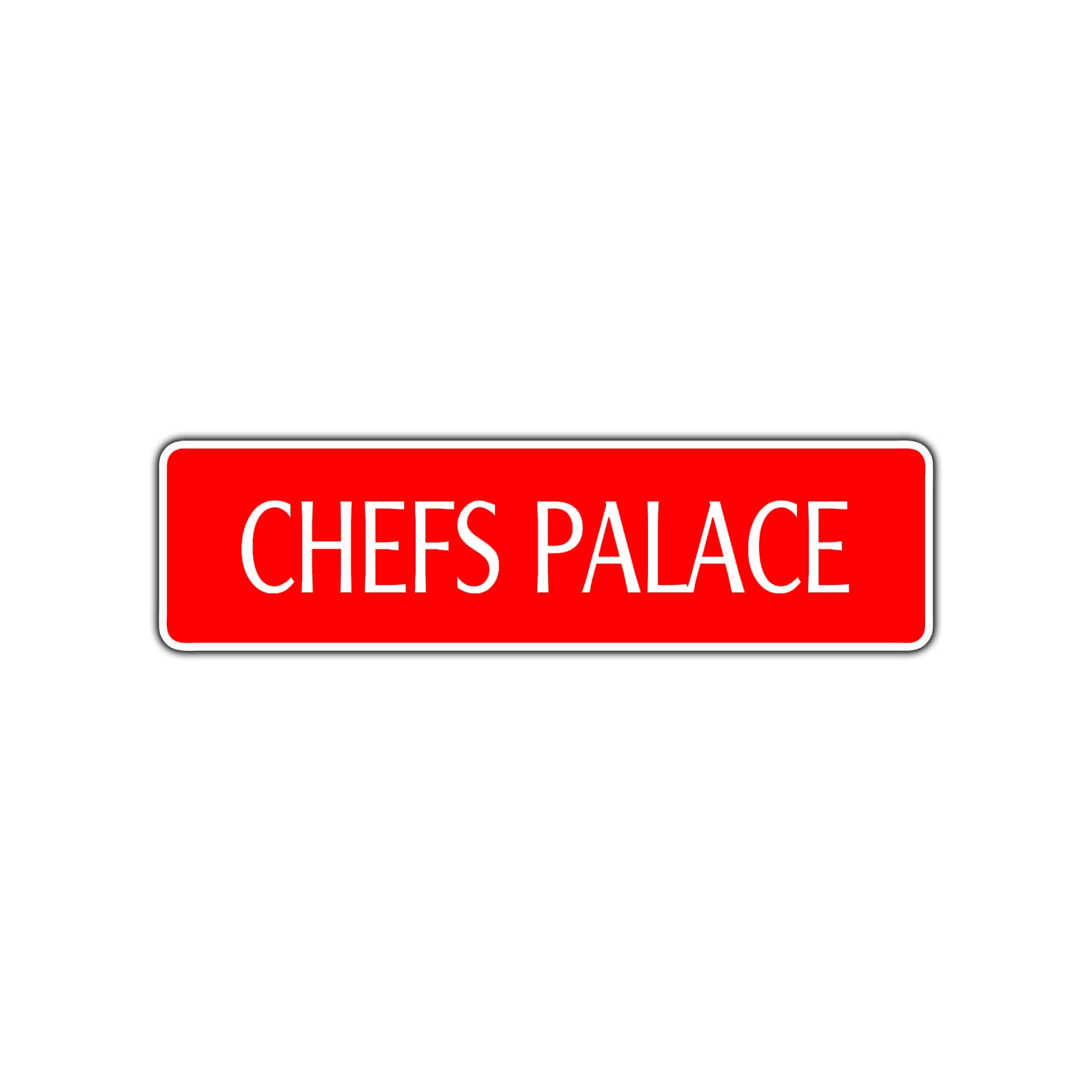 Chefs Palace Appreciation Road Aluminum Metal Novelty Street Plate Sign Wall Gift Decor